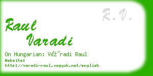 raul varadi business card